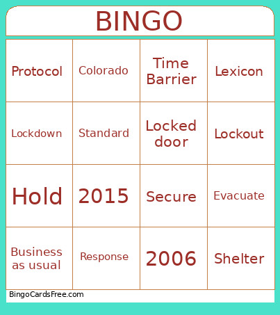 Project 1 Bingo Card