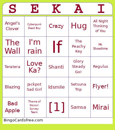 Project Sekai Bingo