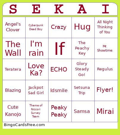 Project Sekai Bingo