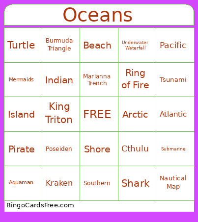 Prose Day Bingo Card