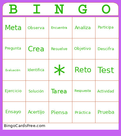 Prueba Bingo Card