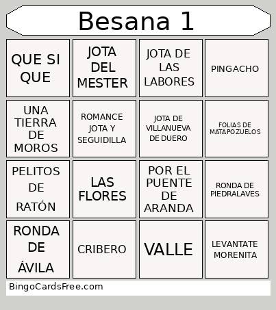 Prueba Besana 1 Bingo Card