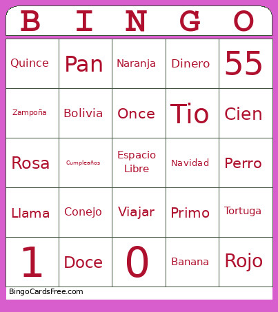 Prueba1 Bingo Card