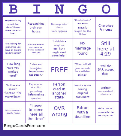 PS Bingo Card