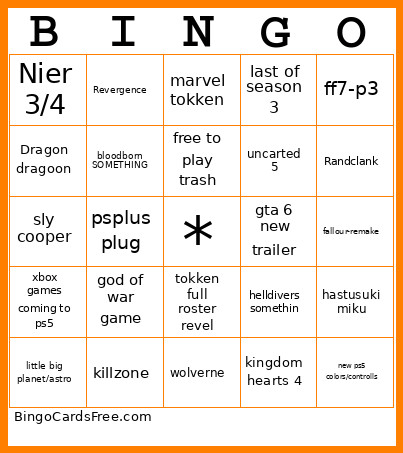 Ps State Opf Play Bingo Card