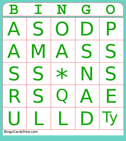 PSN Bingo Card