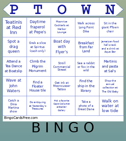 Ptown Bingo Card