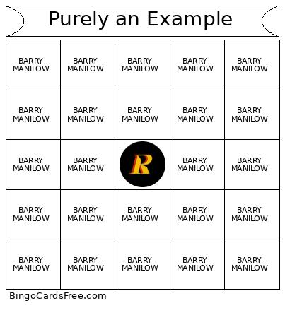Purely an Example Bingo