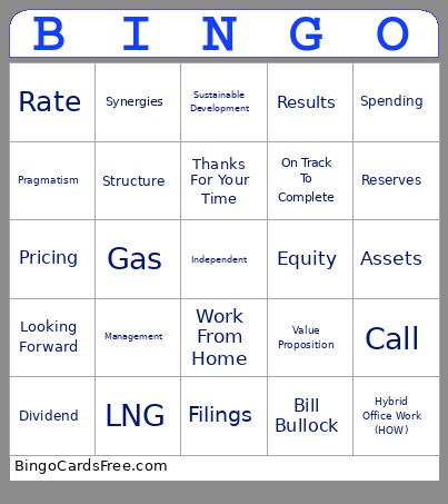 Q1 2025 Earnings Call Bingo Card