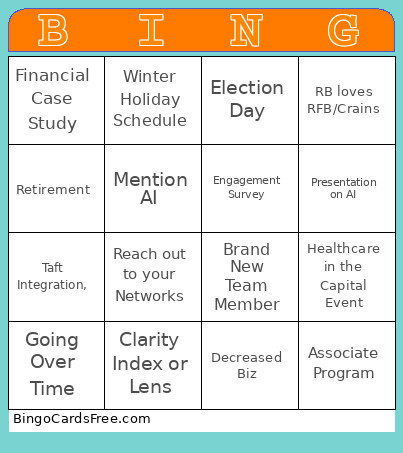Q3 Meet Bingo Card