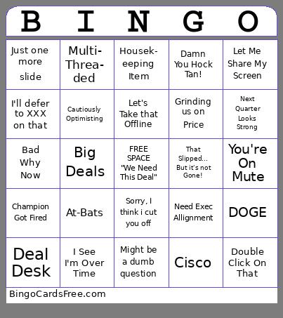 QBR Bingo