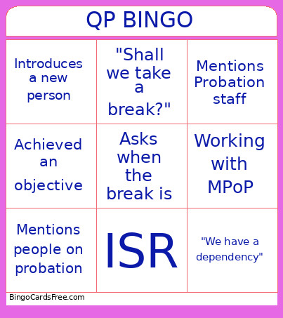 Qp Bingo Card