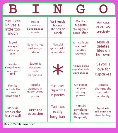 Qqqqq Bingo Card