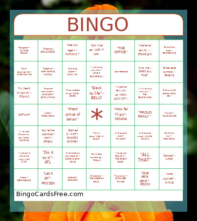 Quaaa Bingo Card