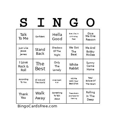 Queens of Rock V01 Bingo