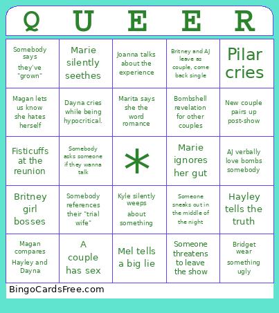 Queer Ultimatum  Bingo