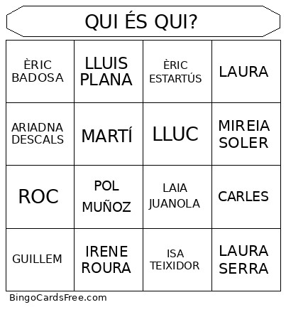 QUI ÉS QUI? Bingo Card