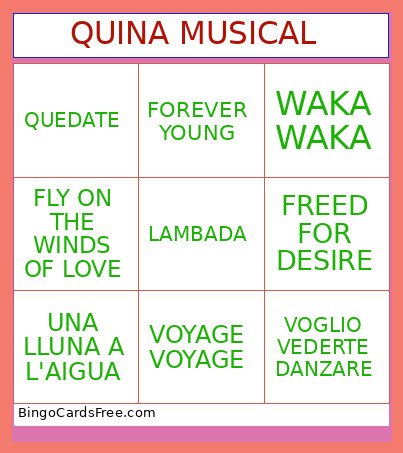 QUINA DE NADAL Bingo Card