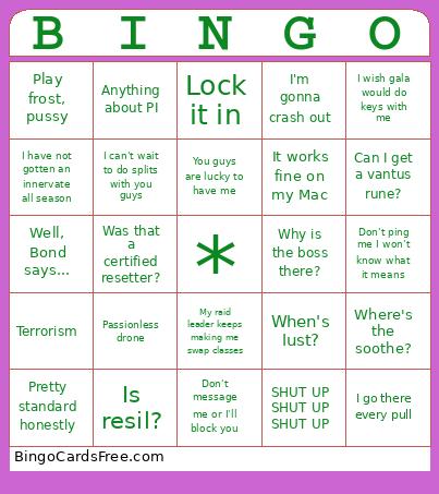 Quotes Bingo Card