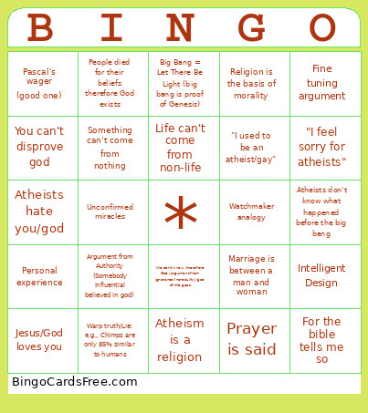 Qwert Bingo Card