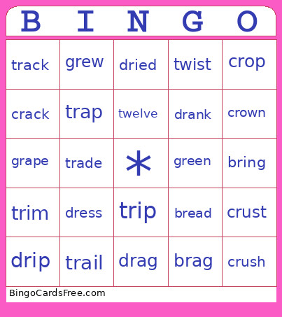 R Blend Bingo Card