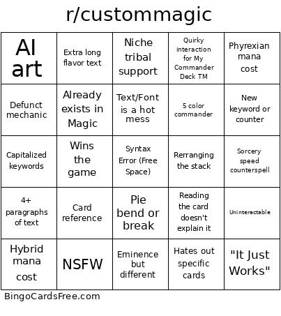 r/custommagic Bingo