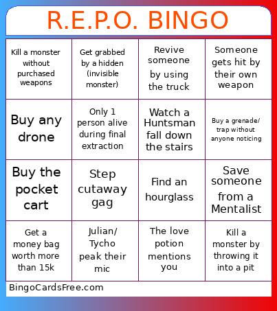 R.E.P.O. Bingo