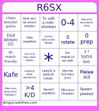 r6sixx Bingo