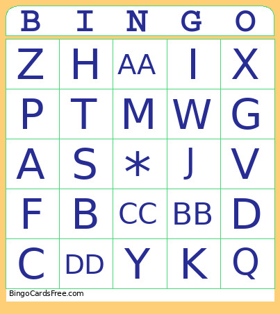 RA Bingo Card