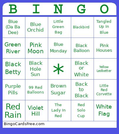 Rainhard Music Bingo Card