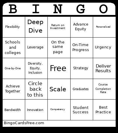 Rally Week Bingo Card
