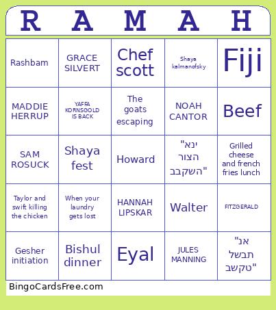 Ramah Bingo