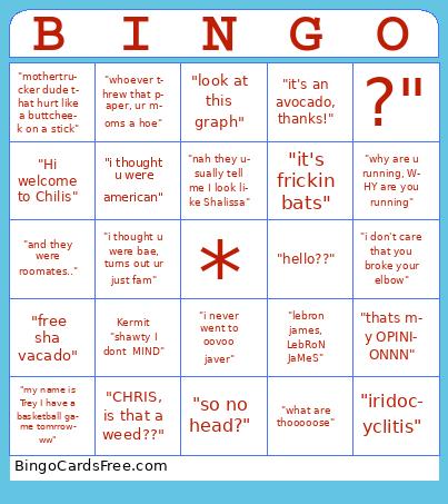 Random Vine Bingo Cards Free Pdf Printable Game, Title: BINGO