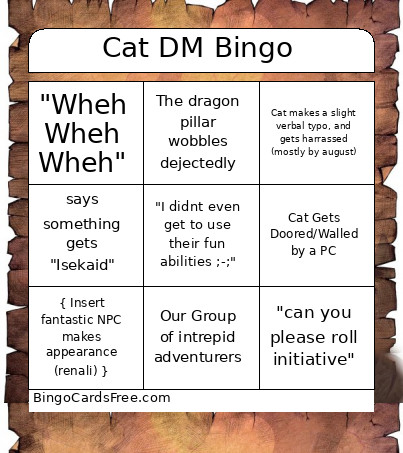 RandomDndTemplateCat Bingo Card