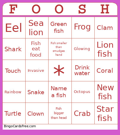 Rawrs Bingo Card