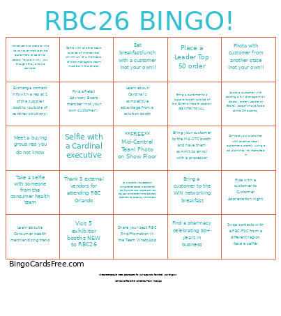 RBC26 ! Bingo Card