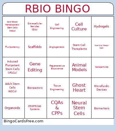 RBIO Bingo Card