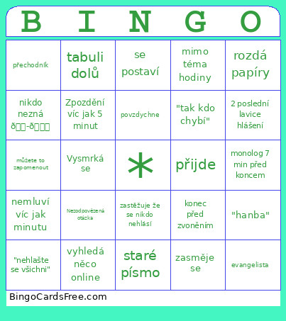 Rbrbrb Bingo Card