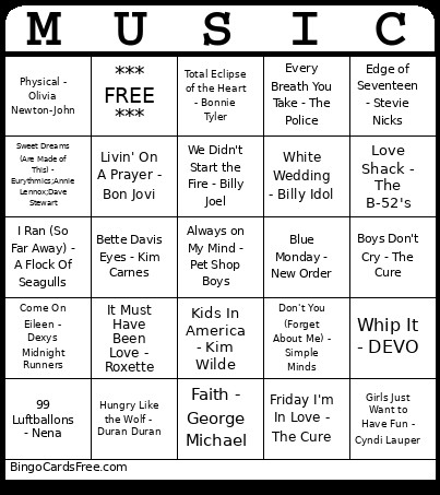Rd2 - Sept 16 Bingo Card