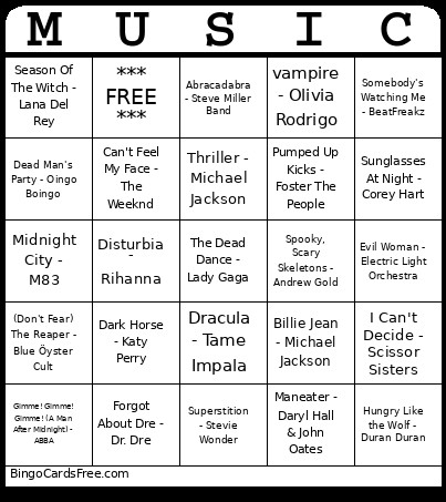 Rd2 - Sept 16 Bingo Card