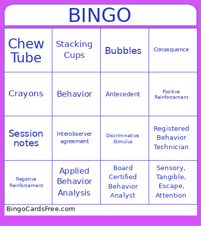 REACH Bingo Card