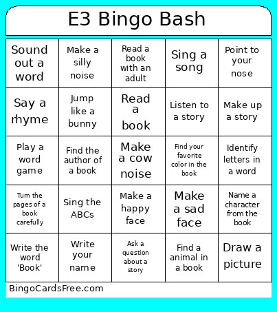 Reading Bingo Card
