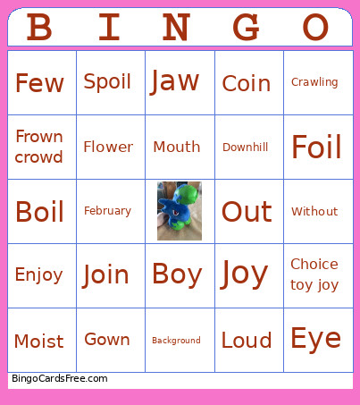 Reading Practice Spelling Words Bingo Card