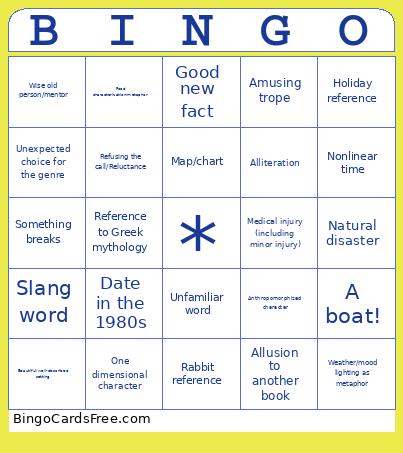Reading retreat bingo