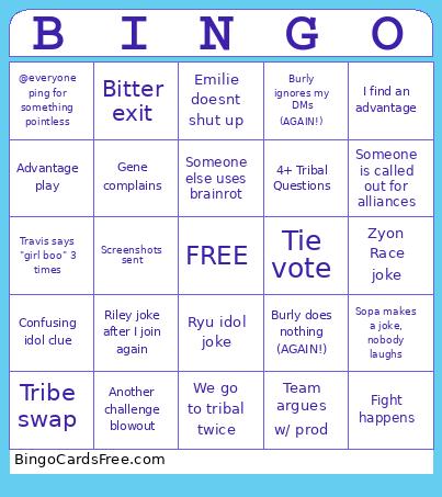 Reality Network Session 2+3 Bingo Card