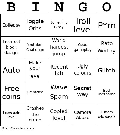 Recent Tab Binger Bingo Card
