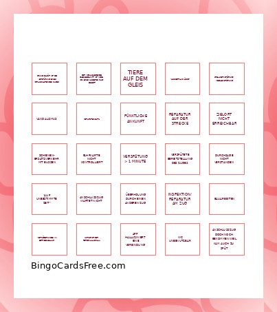 Regio Bingo Card