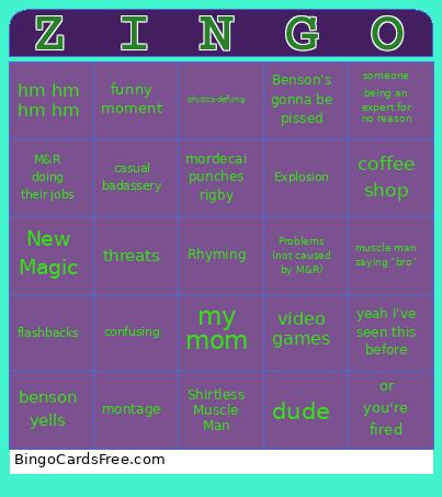 Regul Bingo Card 4