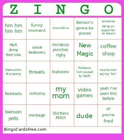 Regul Bingo Card 8
