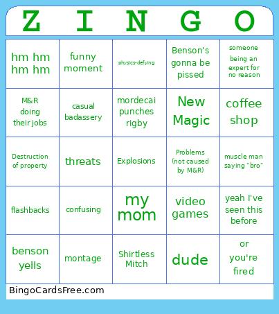 Regul Bingo Card 7